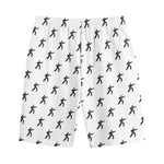 Karate Fighter Pattern Print Cotton Shorts