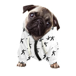 Karate Fighter Pattern Print Dog Zip Up Hoodie