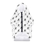 Karate Fighter Pattern Print Dog Zip Up Hoodie