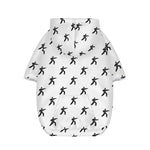 Karate Fighter Pattern Print Dog Zip Up Hoodie