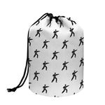 Karate Fighter Pattern Print Drawstring Makeup Bag