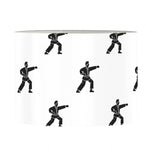 Karate Fighter Pattern Print Drum Lamp Shade