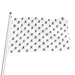 Karate Fighter Pattern Print Flag