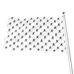 Karate Fighter Pattern Print Flag