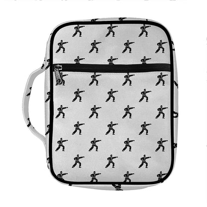 Karate Fighter Pattern Print Front Pocket Bible Bag