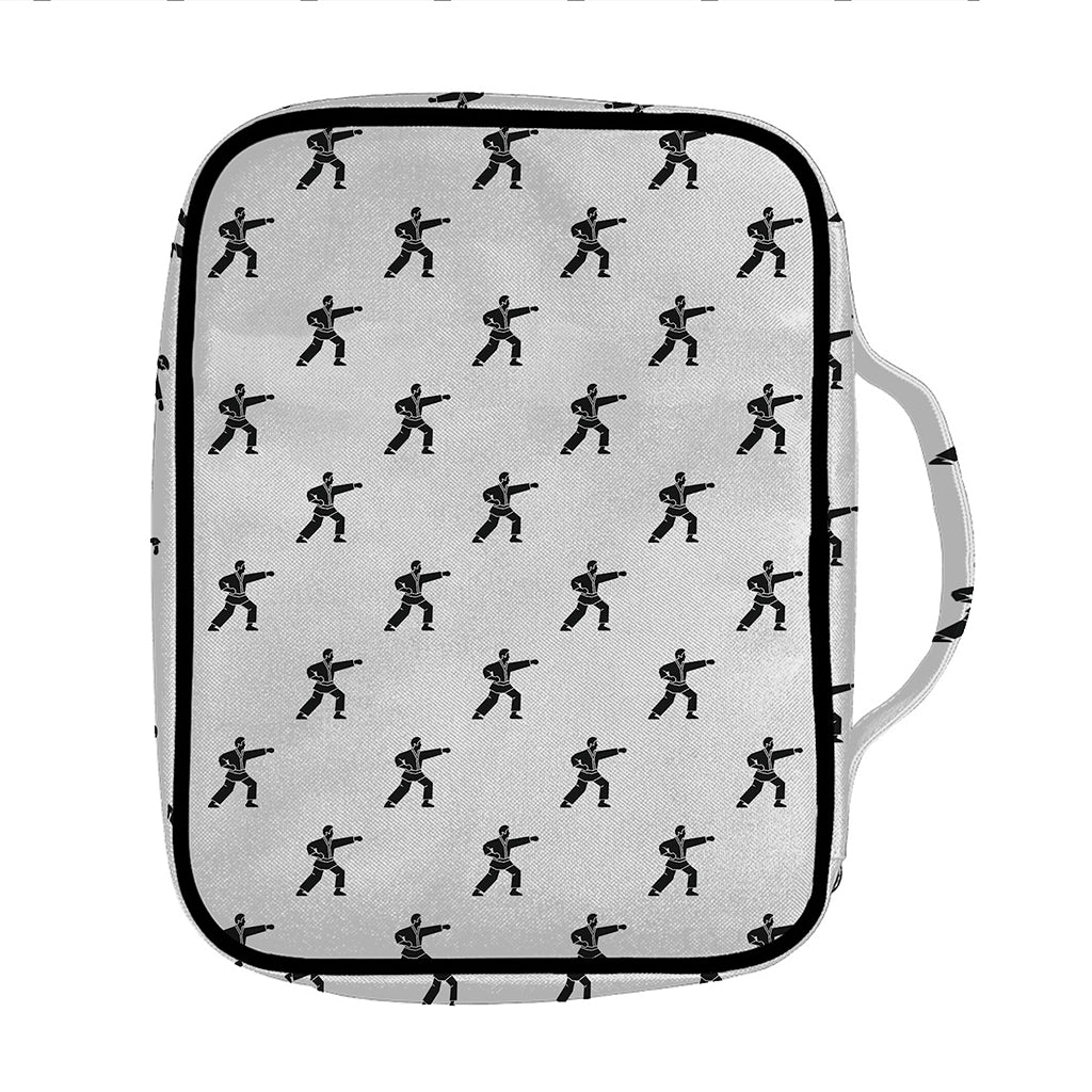 Karate Fighter Pattern Print Front Pocket Bible Bag