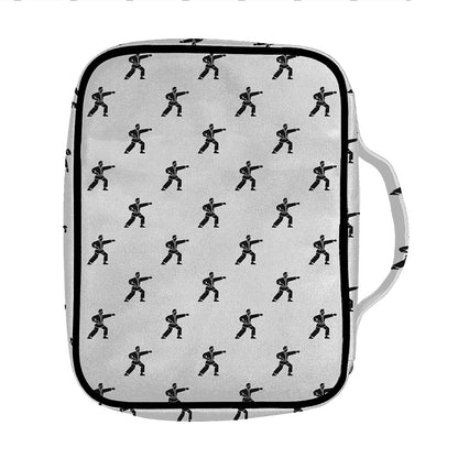 Karate Fighter Pattern Print Front Pocket Bible Bag