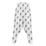 Karate Fighter Pattern Print Hammer Pants
