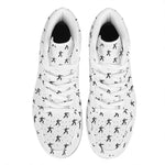 Karate Fighter Pattern Print High Top Leather Sneakers