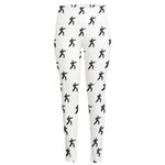 Karate Fighter Pattern Print High-Waisted Pocket Leggings