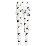 Karate Fighter Pattern Print High-Waisted Pocket Leggings