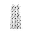 Karate Fighter Pattern Print Jersey Midi Cami Dress