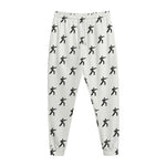 Karate Fighter Pattern Print Jogger Pants
