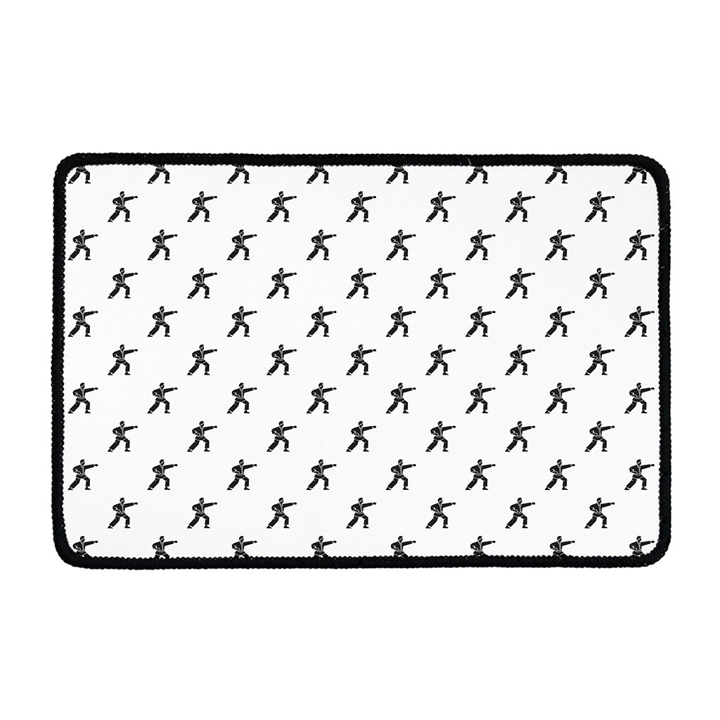 Karate Fighter Pattern Print Kitchen Mat