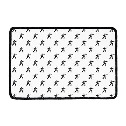 Karate Fighter Pattern Print Kitchen Mat