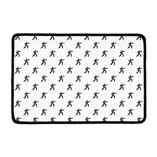 Karate Fighter Pattern Print Kitchen Mat