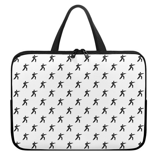 Karate Fighter Pattern Print Laptop Sleeve With Handle