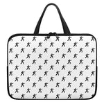 Karate Fighter Pattern Print Laptop Sleeve With Handle