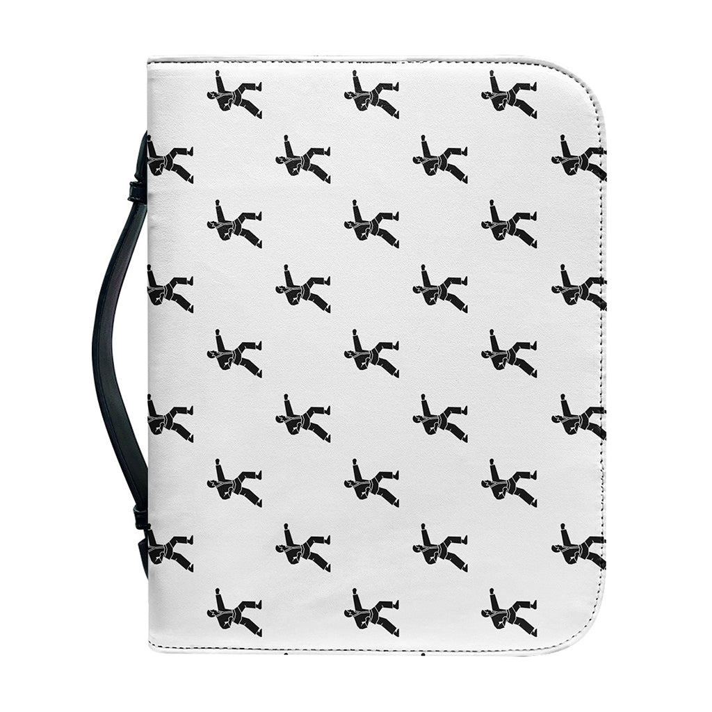 Karate Fighter Pattern Print Leather Bible Cover