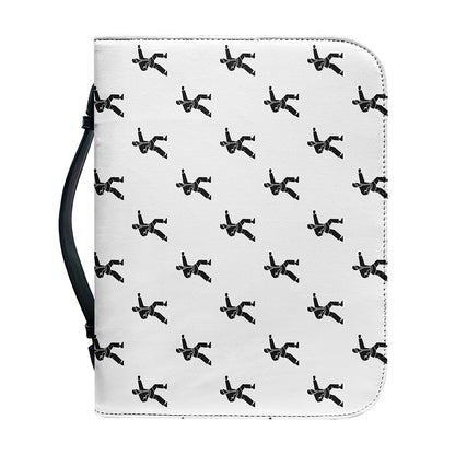 Karate Fighter Pattern Print Leather Bible Cover