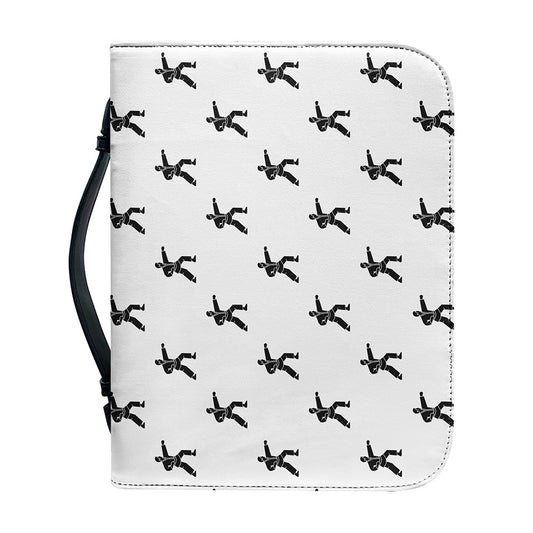 Karate Fighter Pattern Print Leather Bible Cover