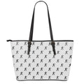 Karate Fighter Pattern Print Leather Tote Bag With Zipper