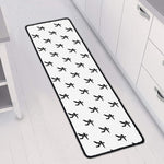 Karate Fighter Pattern Print Long Kitchen Mat