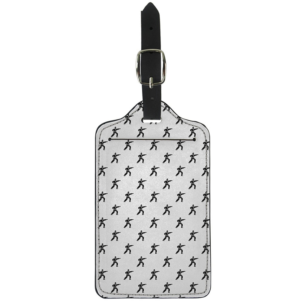 Karate Fighter Pattern Print Luggage Tag