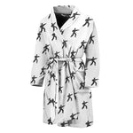 Karate Fighter Pattern Print Men's Bathrobe