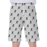 Karate Fighter Pattern Print Men's Beach Shorts