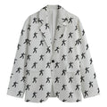Karate Fighter Pattern Print Men's Blazer