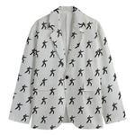 Karate Fighter Pattern Print Men's Cotton Blazer