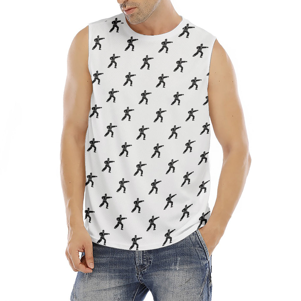 Karate Fighter Pattern Print Men's Fitness Tank Top