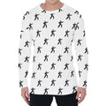 Karate Fighter Pattern Print Men's Long Sleeve T-Shirt