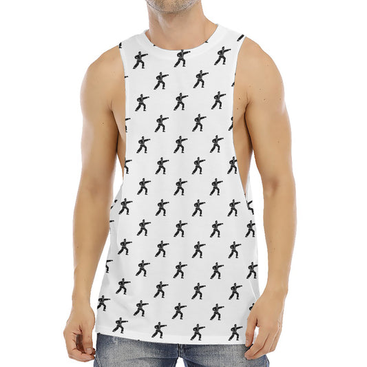 Karate Fighter Pattern Print Men's Muscle Tank Top
