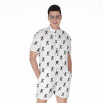 Karate Fighter Pattern Print Men's Rompers