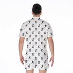 Karate Fighter Pattern Print Men's Rompers