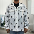 Karate Fighter Pattern Print Men's Shirt Jacket