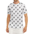 Karate Fighter Pattern Print Men's Short Sleeve Rash Guard