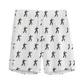 Karate Fighter Pattern Print Men's Athletic Shorts
