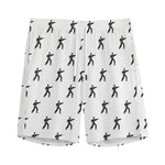 Karate Fighter Pattern Print Men's Sports Shorts
