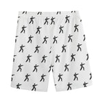 Karate Fighter Pattern Print Men's Sports Shorts