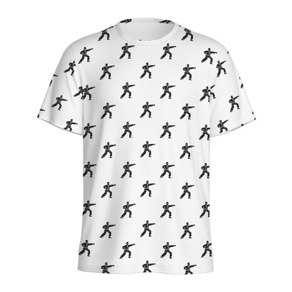 Karate Fighter Pattern Print Men's Sports T-Shirt