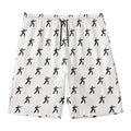 Karate Fighter Pattern Print Men's Swim Trunks
