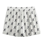 Karate Fighter Pattern Print Mesh Shorts