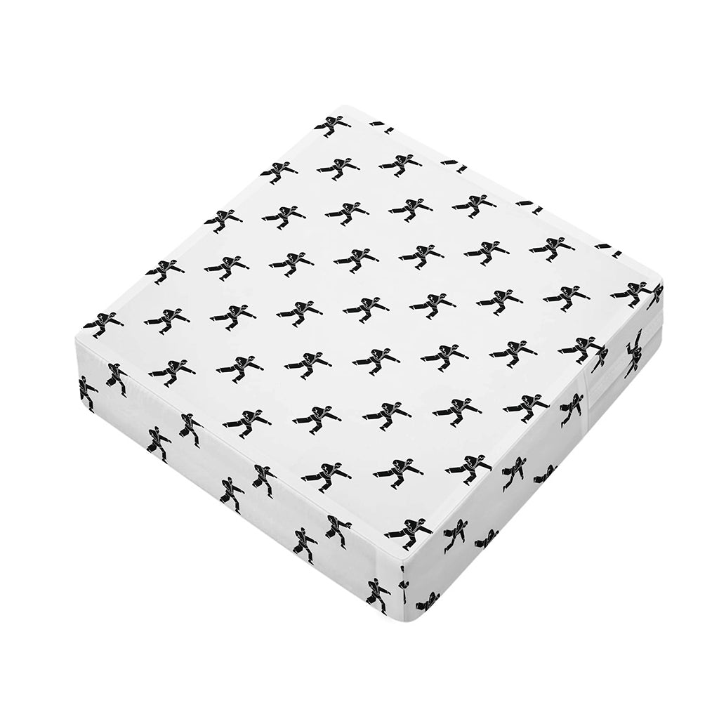 Karate Fighter Pattern Print Outdoor Seat Cushion Cover