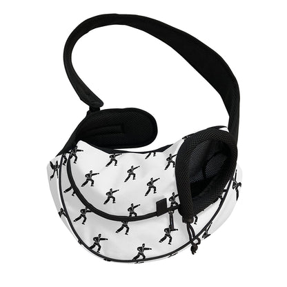 Karate Fighter Pattern Print Pet Sling Carrier