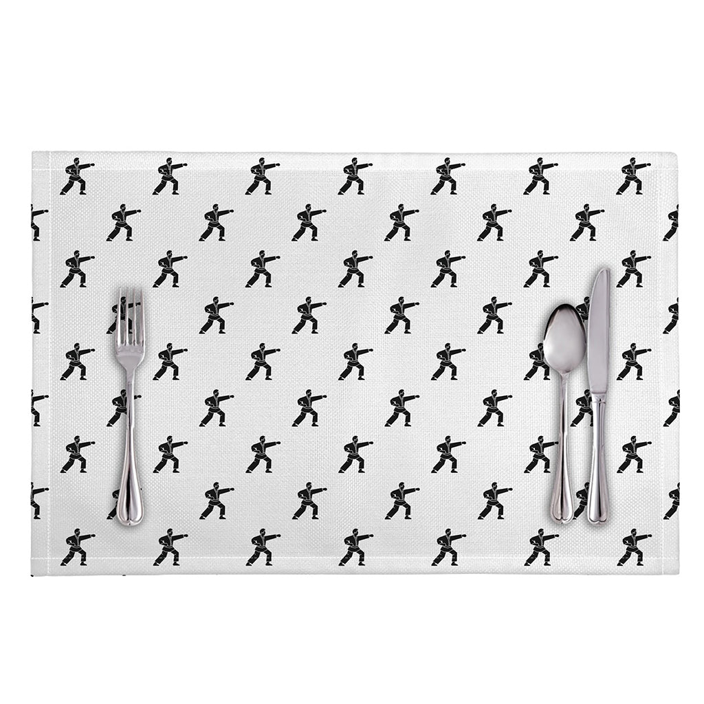 Karate Fighter Pattern Print Placemat