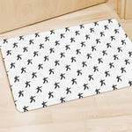 Karate Fighter Pattern Print Polyester Doormat