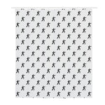 Karate Fighter Pattern Print Polyester Shower Curtain